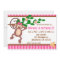 Fun Monkey Girls Personalised Birthday Inviation