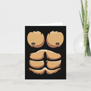 Fun Monkey Gorilla Chest Costume Halloween Card