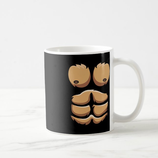 Fun Monkey Gorilla Chest Costume Halloween  Coffee Mug (Right)
