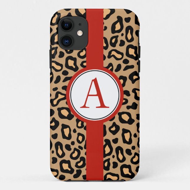 Fun Monogrammed Leopard iPhone 5 Case Mate (Back)