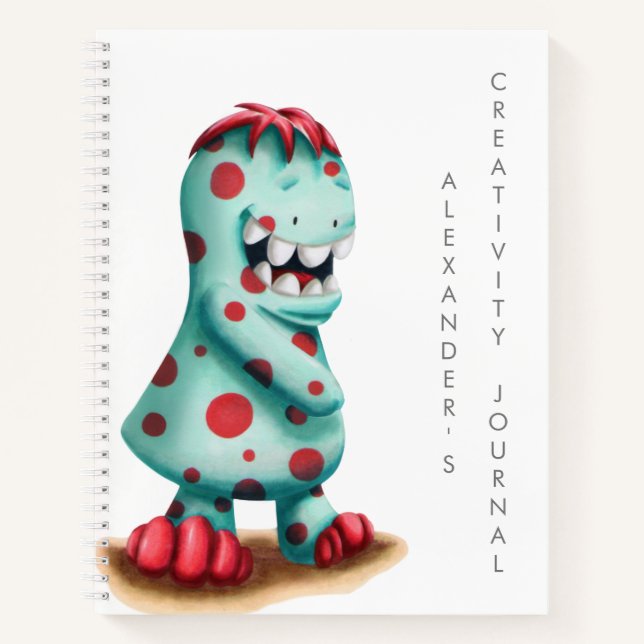 Fun Monster Artist Sketchbook Kids Notebook (Front)