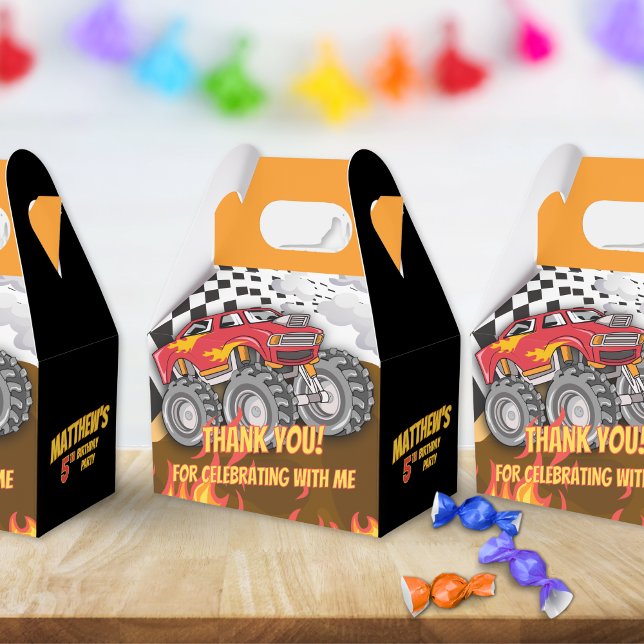 Fun Monster Truck Birthday  Favour Box (Creator Uploaded)