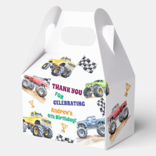 Fun Monster Trucks Birthday Party Favour Box