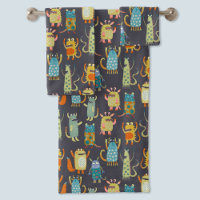 Fun Monsters Bath Towel Set
