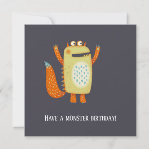 Fun Monsters Birthday Card