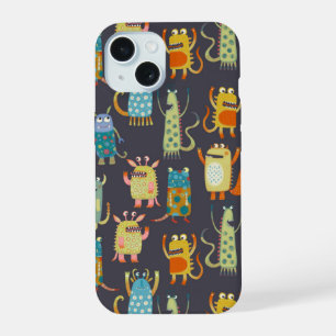 Fun Monsters Pattern iPhone 15 Case