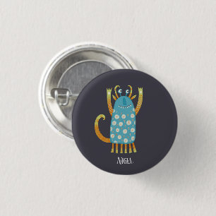 Fun Monsters Personalised 3 Cm Round Badge