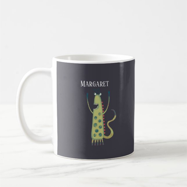 Fun Monsters Personalised Coffee Mug (Left)