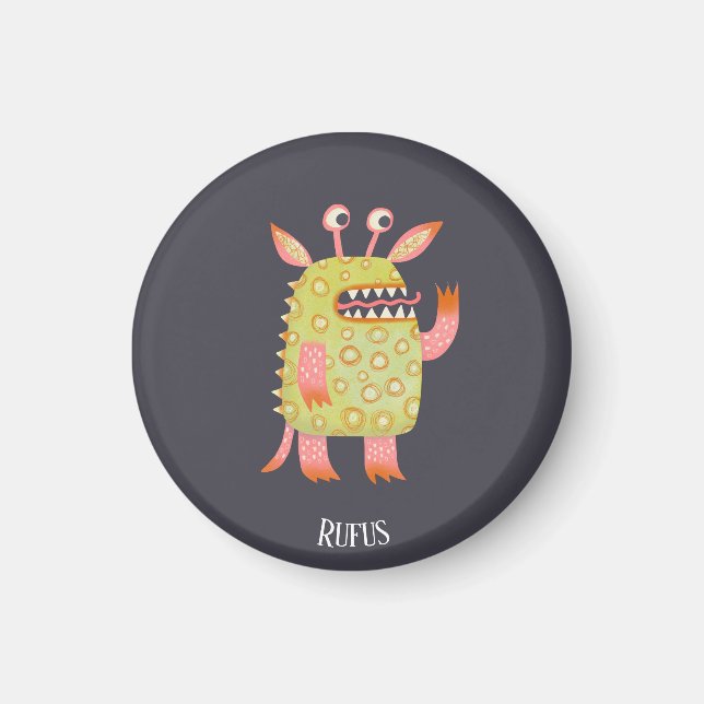 Fun Monsters Personalised Magnet (Front)