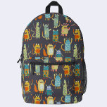 Fun Monsters Printed Backpack<br><div class="desc">Lots of lovely little monsters.  Original art by Nic Squirrell.</div>