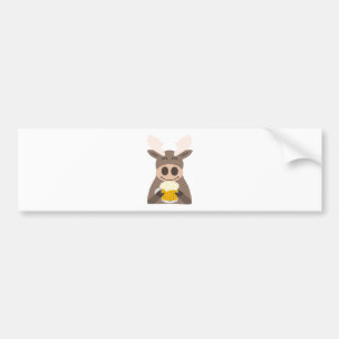 Fun Moose Drinking Beer Bumper Sticker