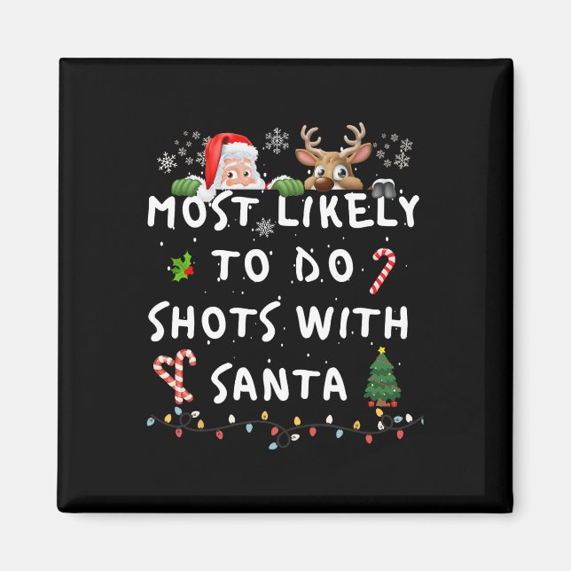 Fun Most Likely To Funny Story Christmas Pyjamas F Magnet (Front)