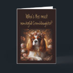 Fun Most Wonderful Granddaughter? Birthday  Card<br><div class="desc">Hooo's the most wonderful Granddaughter? Birthday    You are and I hope you have a birthday as wonderful as you are.  Cavalier King Charles Spaniel
Dog breed</div>