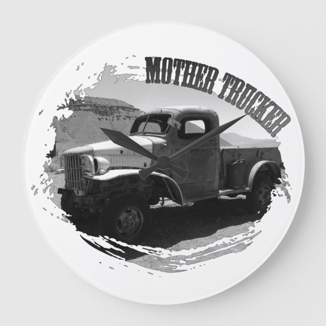 Fun Mother Truck Clock! Large Clock (Front)