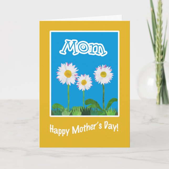 Fun Mother's Day Card for Mum: Daisies (Front)