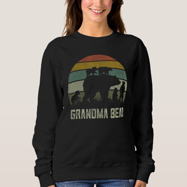 Fun Mothers Day Grandmother  Five Cub Kids Grandma Sweatshirt (Front)