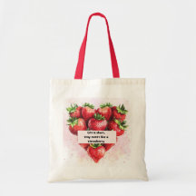 Fun & Motivational Strawberry Print Cushion