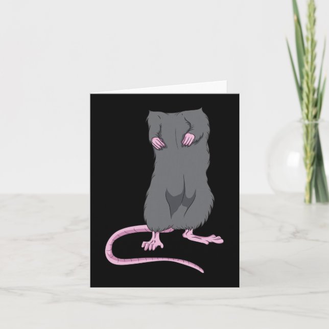 Fun Mouse Headless Halloween Rat Body Easy Costume Card (Front)