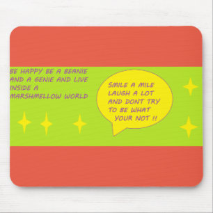 Fun mousepad message logo mixed colours
