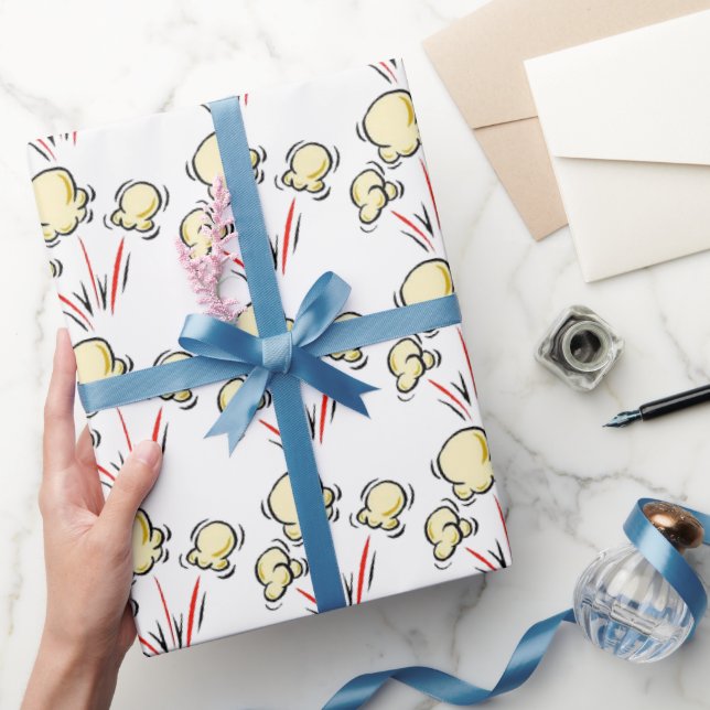 Fun Movie popcorn pattern wrapping paper (Gifting)