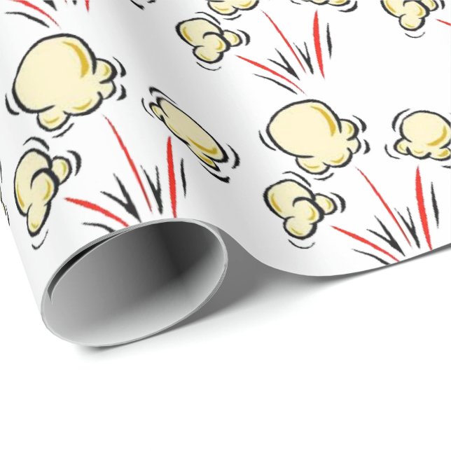 Fun Movie popcorn pattern wrapping paper (Roll Corner)