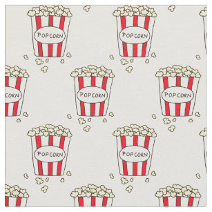 Fun Movie Theatre Popcorn in Bucket for Sewing Fabric