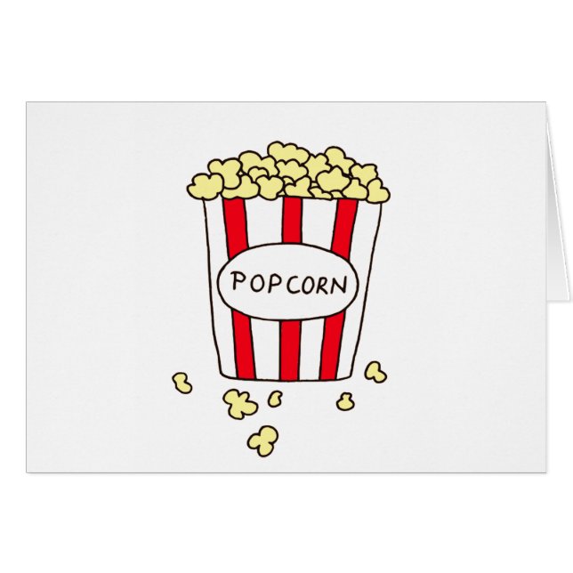 Fun Movie Theatre Popcorn in Red White Bucket (Front Horizontal)