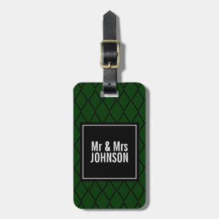 Fun Mr and Mrs travel luggage tag for honeymooners