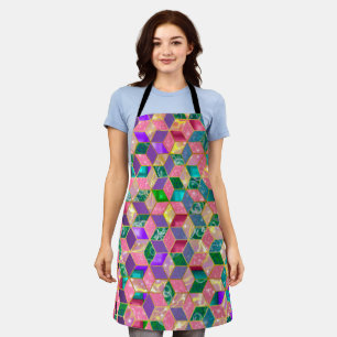 Fun Multi-Mixed Diamond-Shaped Hexagon 2 Apron