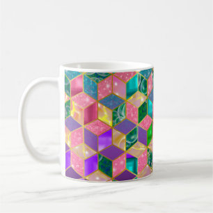 Fun Multi-Mixed Diamond-Shaped Hexagon 2 Coffee Mug