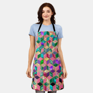 Fun Multi-Mixed Diamond-Shaped Hexagon Apron