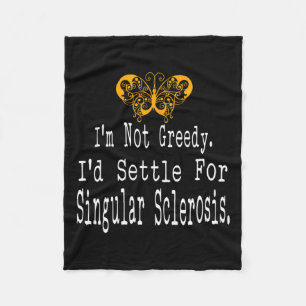 Fun Multiple Sclerosis Awareness Butterfly Support Fleece Blanket