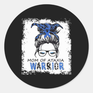 Fun Mum Of Ataxia Warrior Classic Round Sticker
