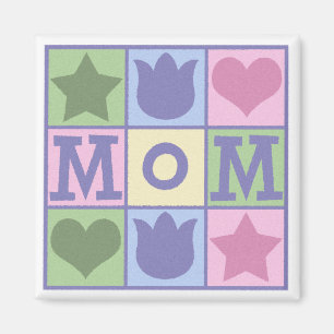 Fun Mum Quilt Squares Square Magnet