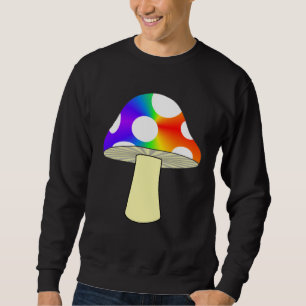 FUN MUSHROOM TEE NATURE COLORFUL MUSHROOM RAINBOW 