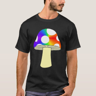 FUN MUSHROOM TEE NATURE COLORFUL MUSHROOM RAINBOW 