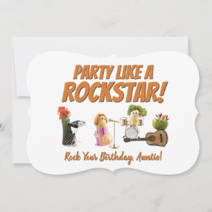 Fun music birthday card aunt food funny vege pun