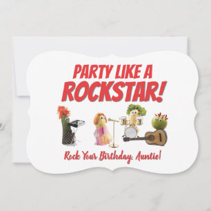 Fun music birthday card aunt food funny vege pun