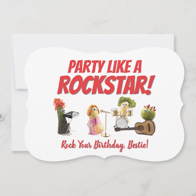 Fun music birthday card best friend food funny pun (Front)