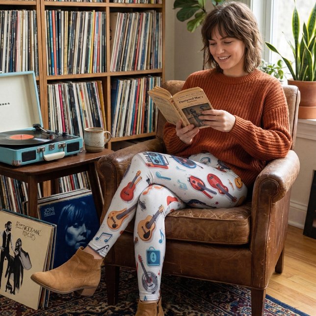 Fun Music Lover - Colorful Musical Instruments Leggings (Creator Uploaded)