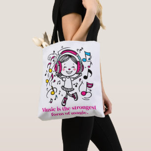 Fun Musical Graphic Tee Tote Bag