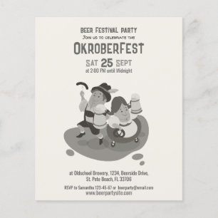 fun Musician Bavarian invite to Oktoberfest Flyer