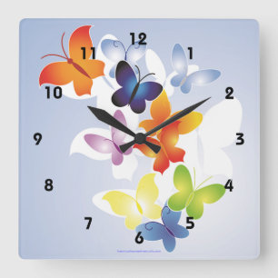 Fun 'N' Colourful Square Wall Clock