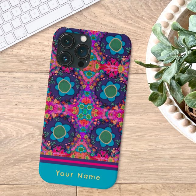Fun Name Boho Flowers Custom Pattern Inspirivity  Case-Mate iPhone Case (Creator Uploaded)