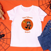 Fun Name Halloween Cute Black Cat Moon Bats
