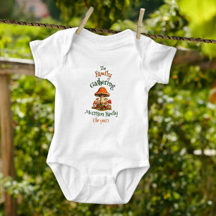Fun Nature Personalised Retro Family Reunion Baby Bodysuit