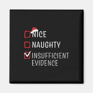 Fun Naughty Nice Christmas Family Pajama Men Women Magnet