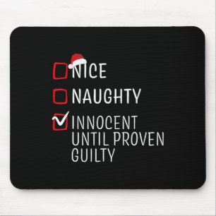 Fun Naughty Nice Christmas Family Pajama Men Women Mouse Pad