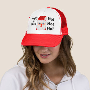 Fun Naughty Nice Santa List Trucker Hat