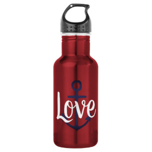 fun nautical ANCHOR LOVE 532 Ml Water Bottle